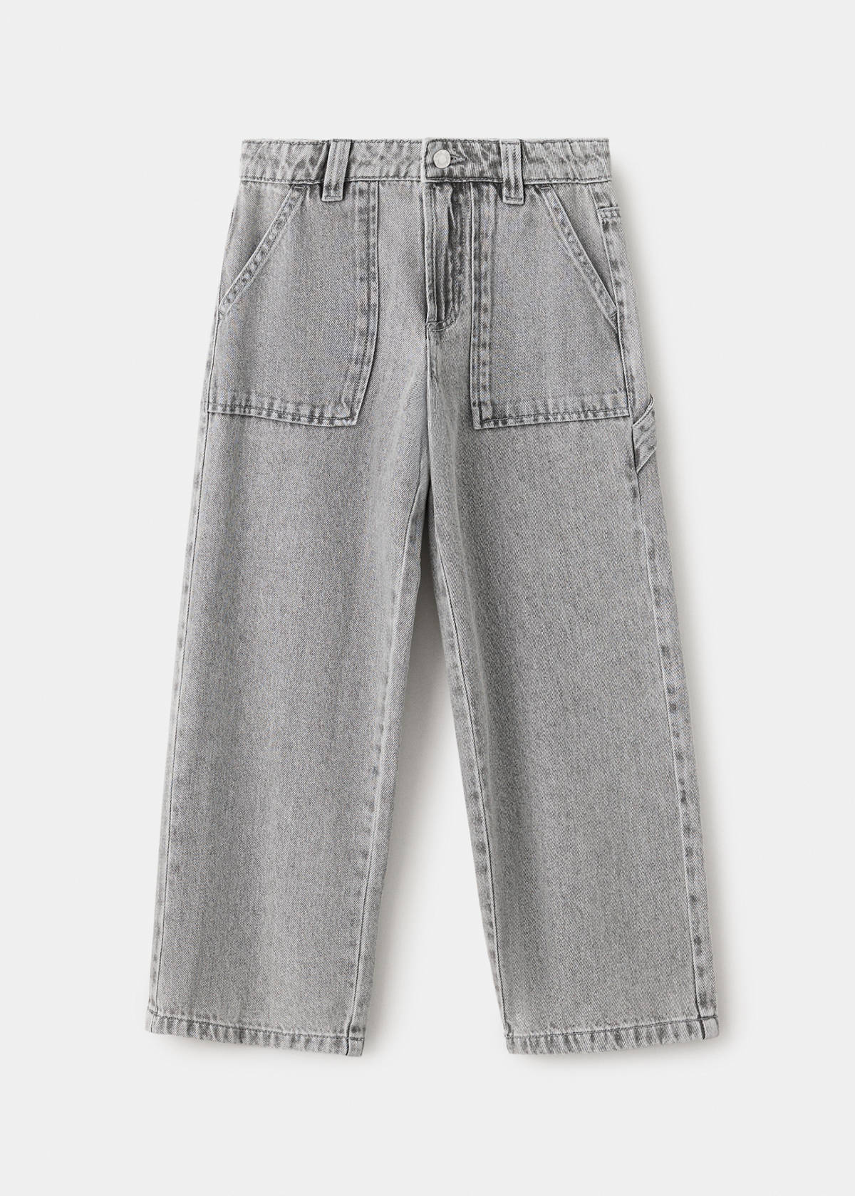 Wide leg jeans with pockets — Denim Grey