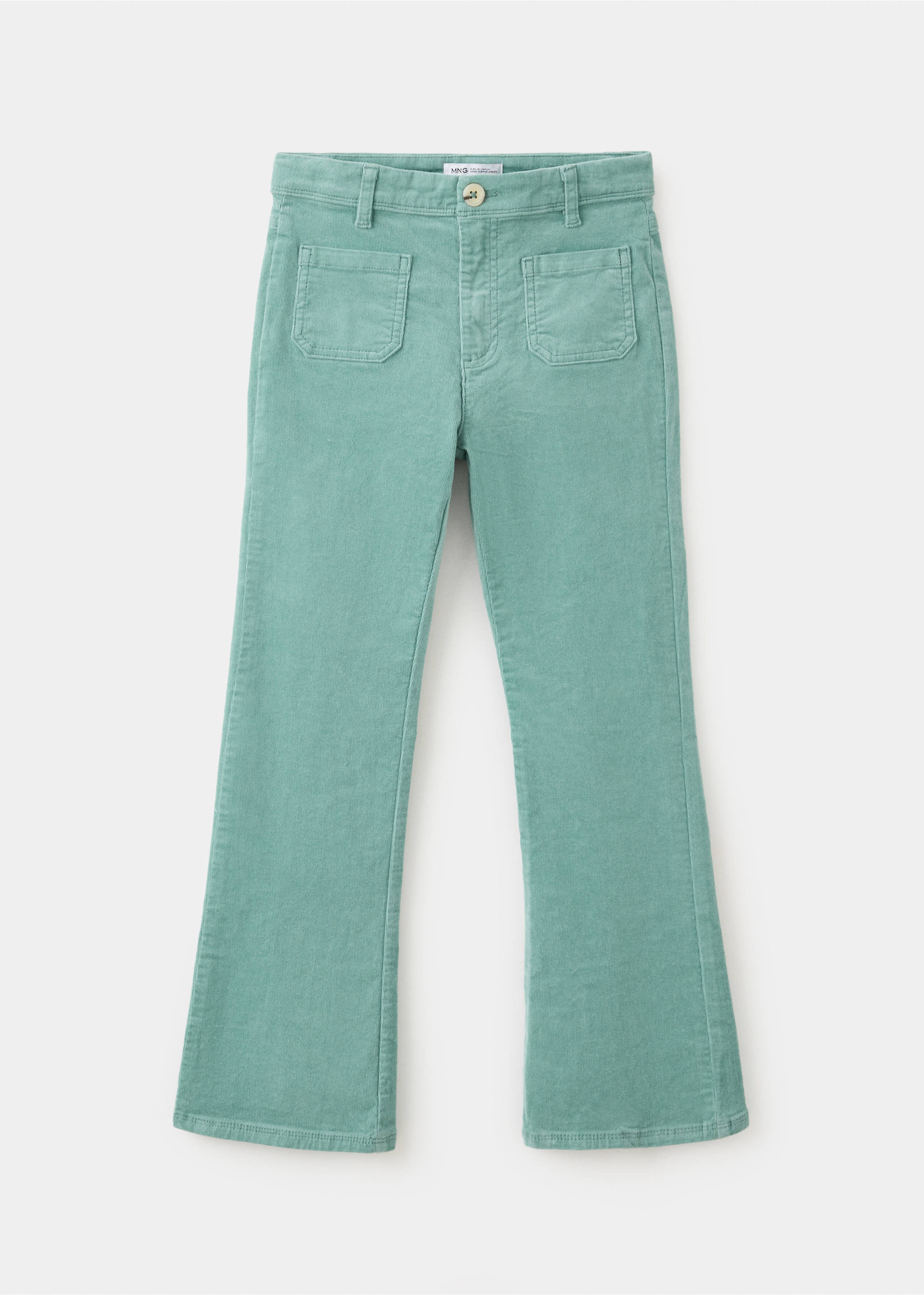 Flared corduroy trousers - Article without model, Aqua Green. Ref: 37047909-00.