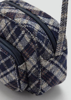 Check crossbody bag with checks — Grey 4