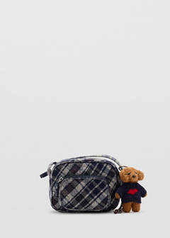 Check crossbody bag with checks — Grey 1