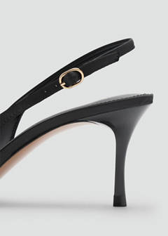 Satin bow-heeled shoe — Black 3