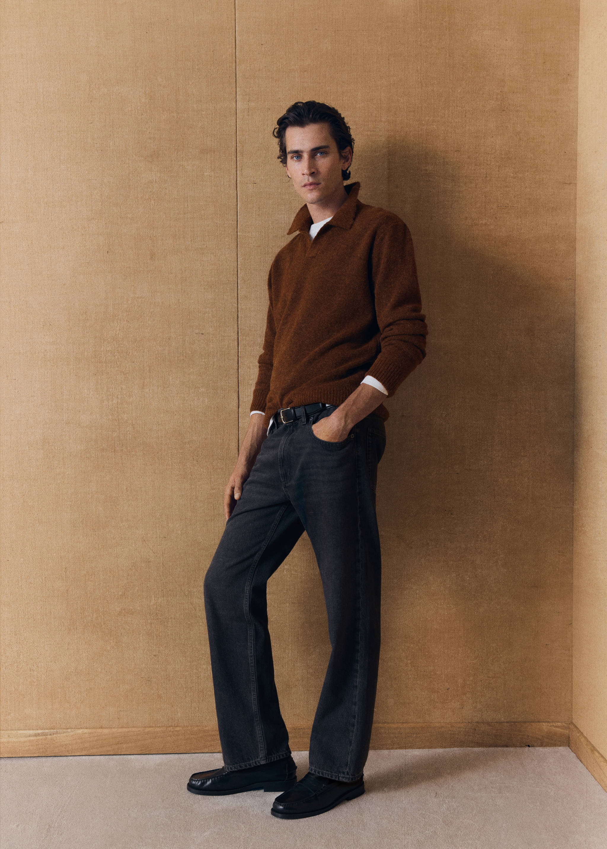 Alpaca wool blend polo neck jumper - Details of the article 5