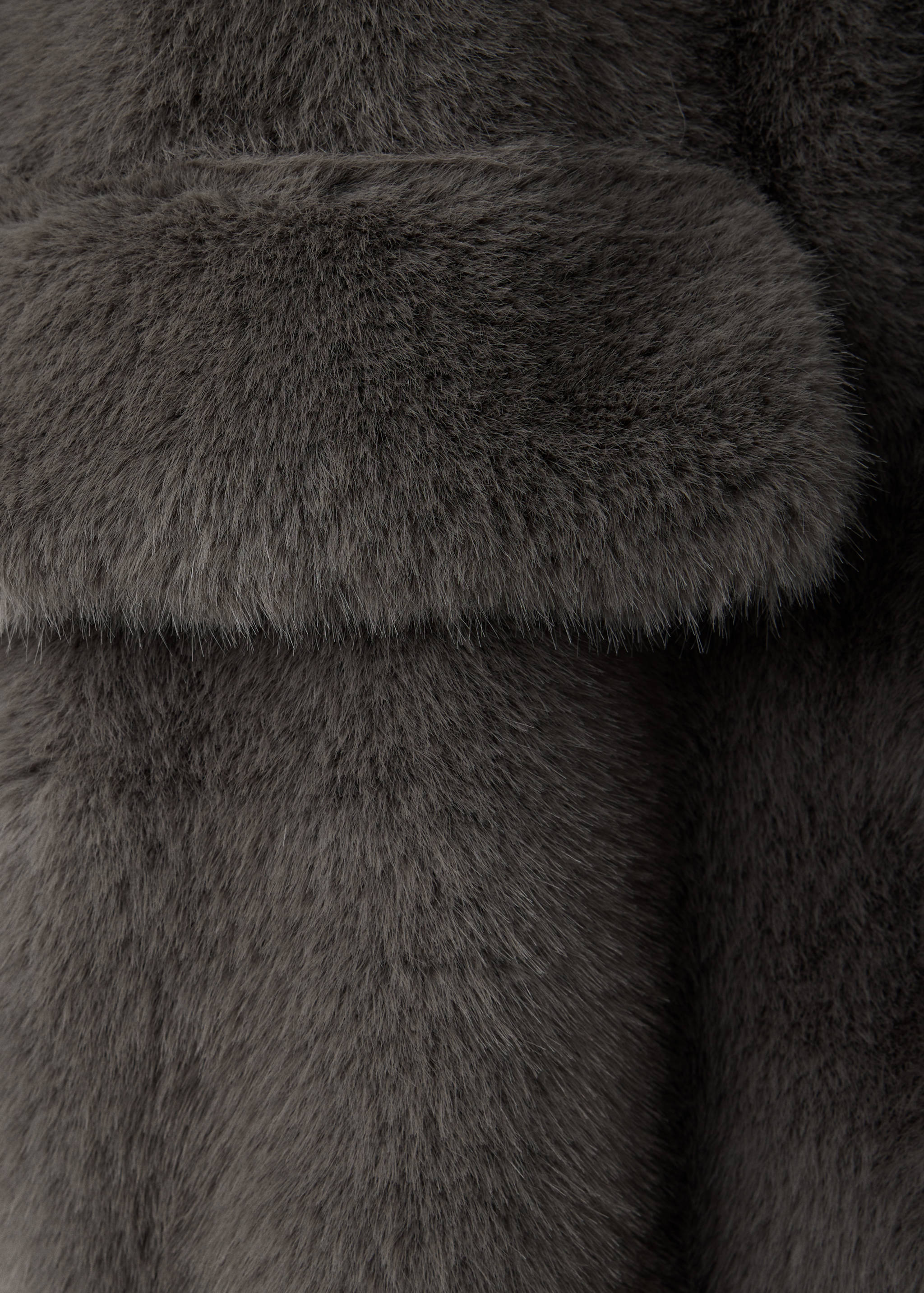 Faux fur funnel-neck jacket - Details of the article 8