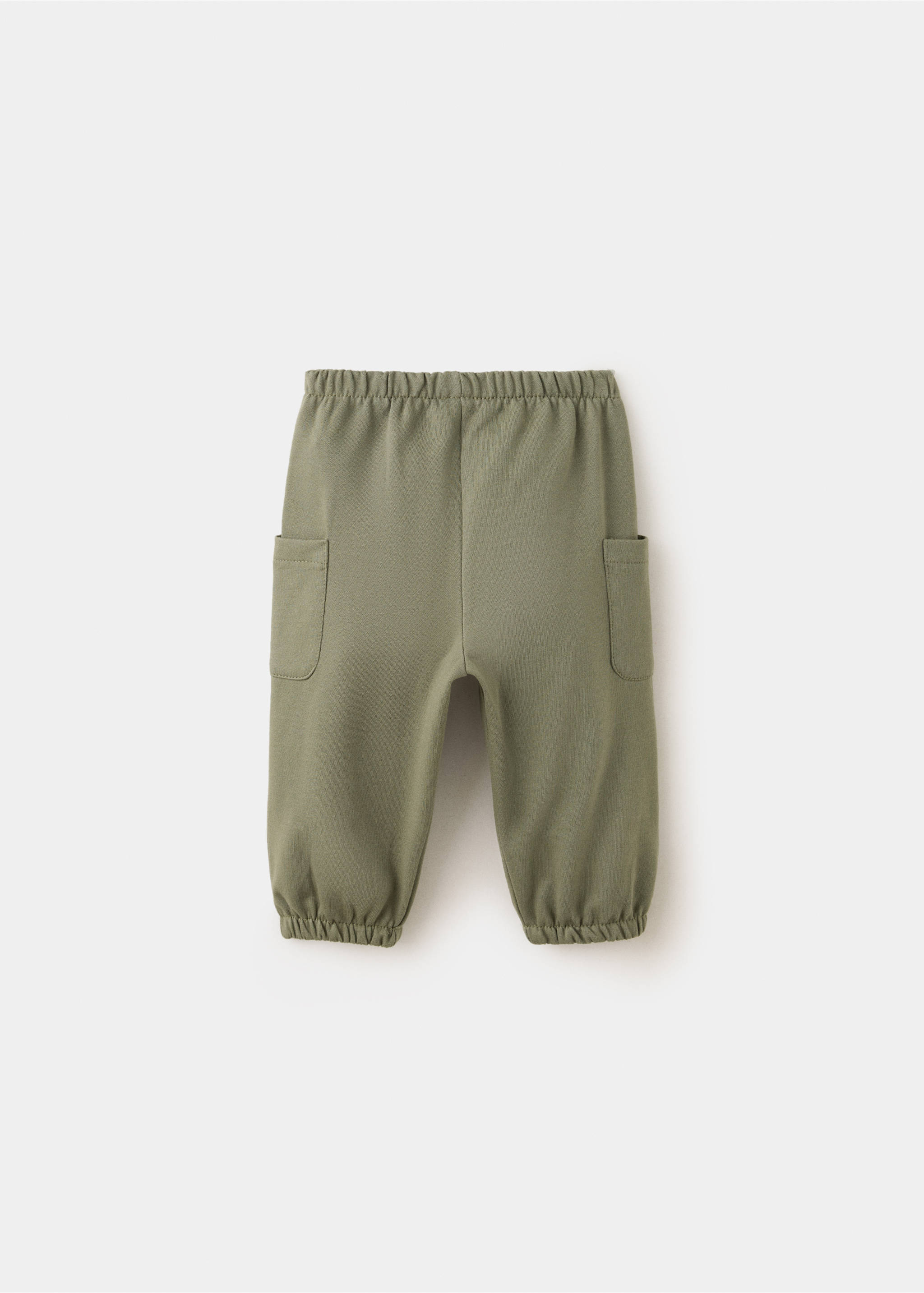 Joggers cotó detall etiqueta - Revers de l'article, Verd. Ref: 37047926-00.