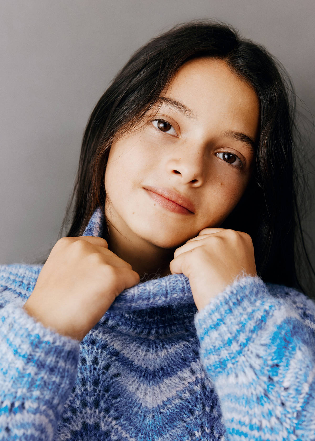 Striped openwork knit sweater — Lavender