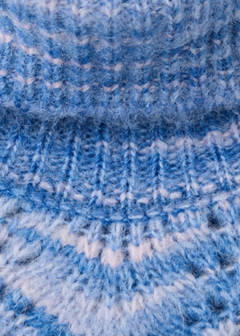 Striped openwork knit sweater — Lavender 4