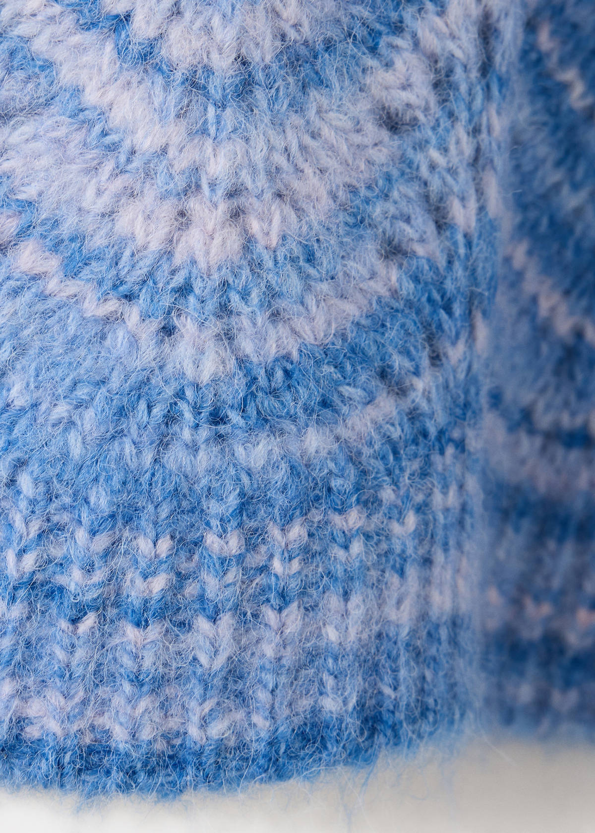 Striped openwork knit sweater — Lavender