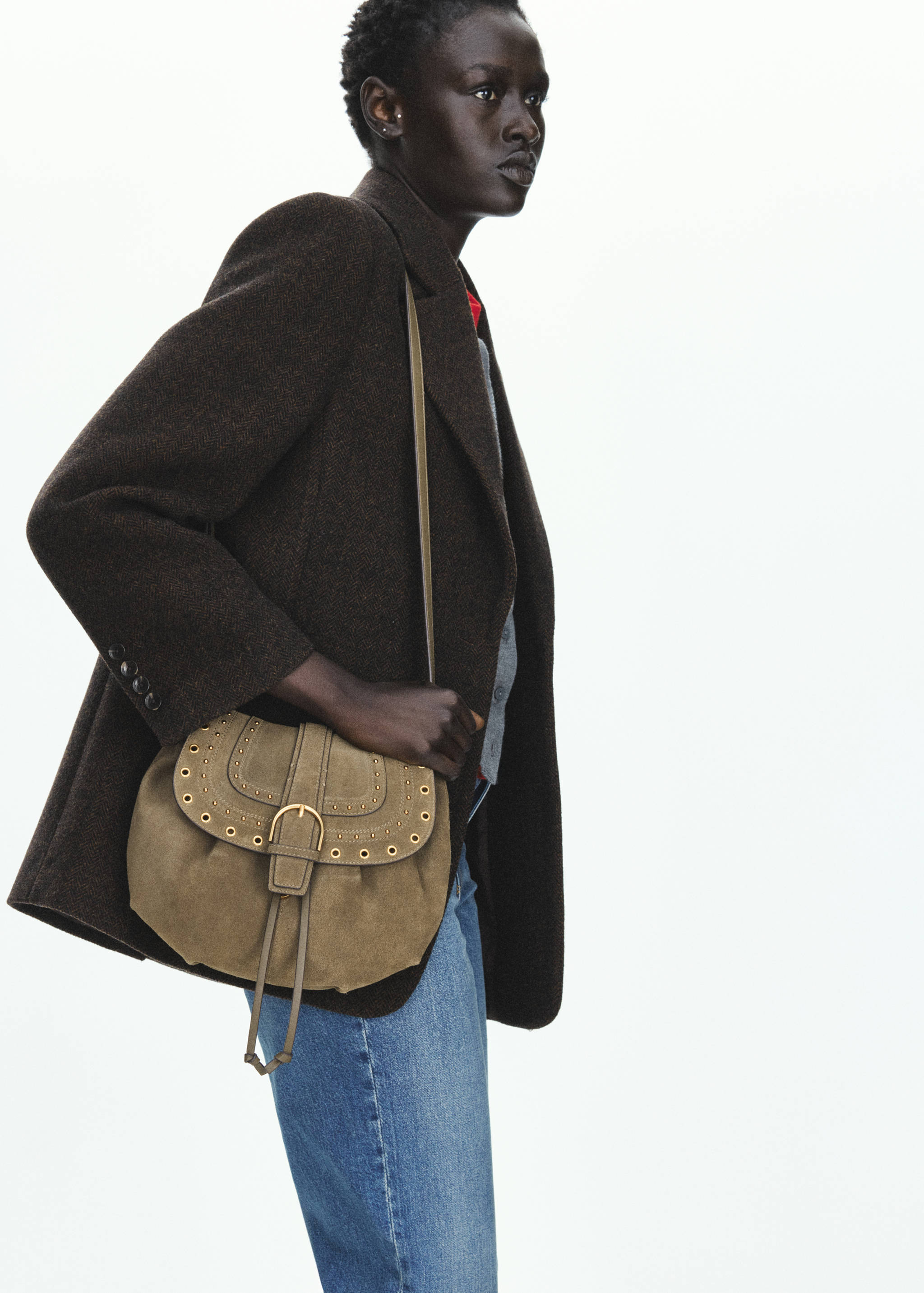 Sac en cuir suédé à clous - Détail de l'article 9
