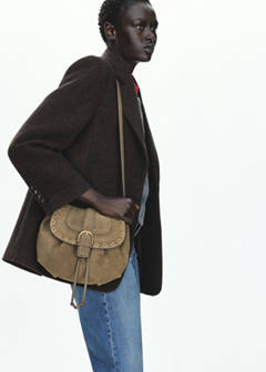 suede bag with studs — Khaki 6