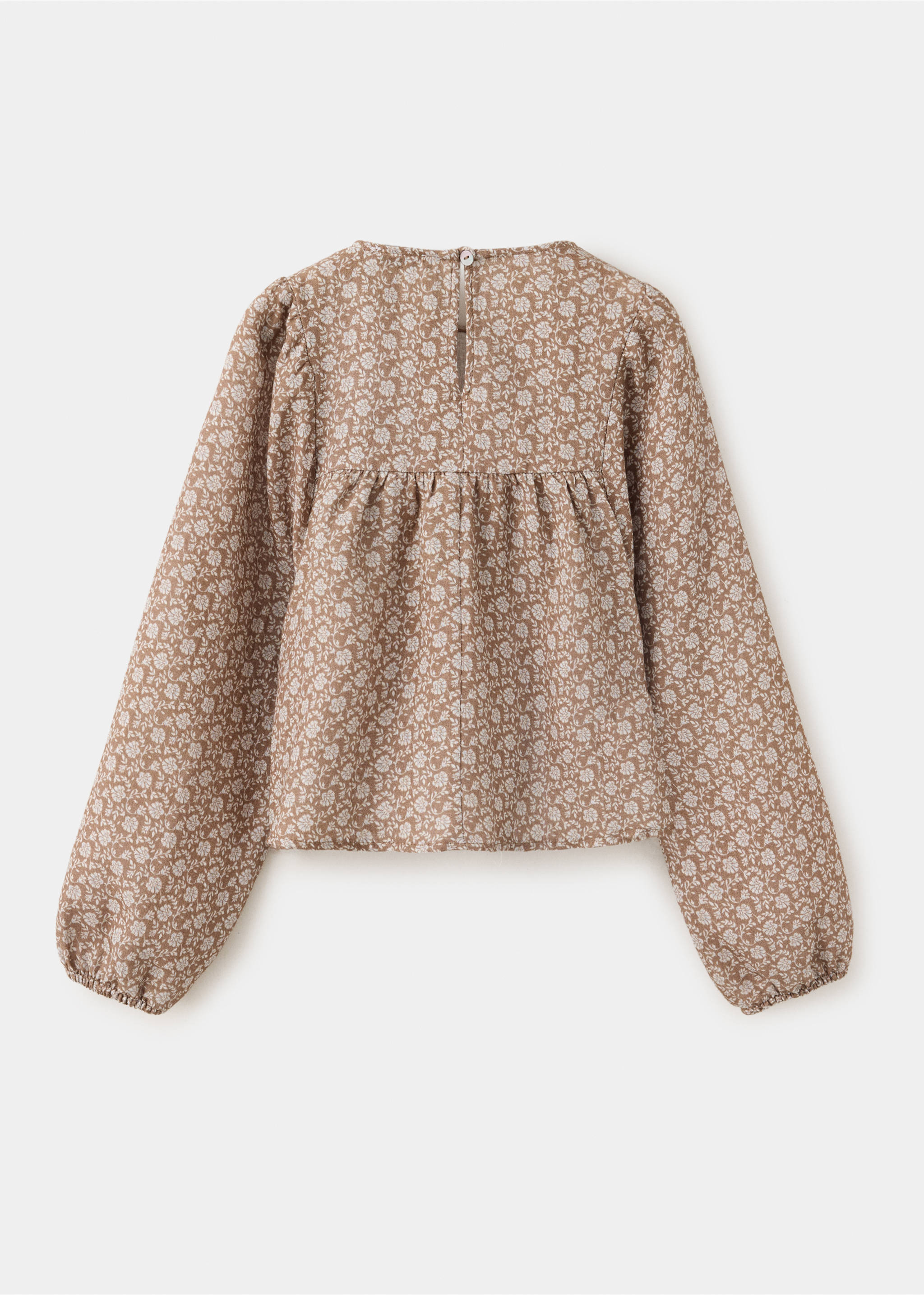 Floral print blouse - Reverse of the article, Beige. Ref: 37047936-00.