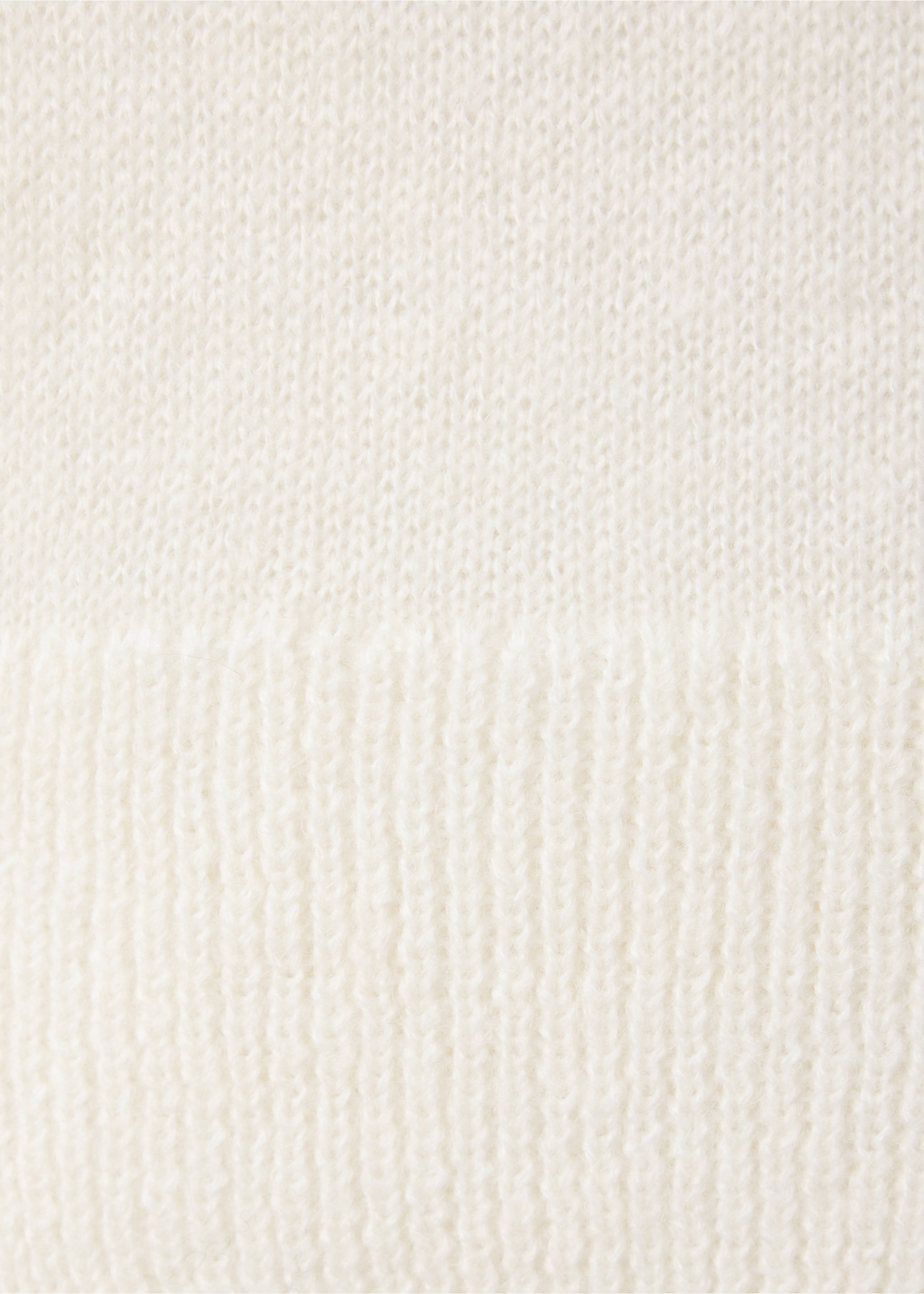 Turtleneck knit top - Details of the article 0, Ecru. Ref: 37047938-00.