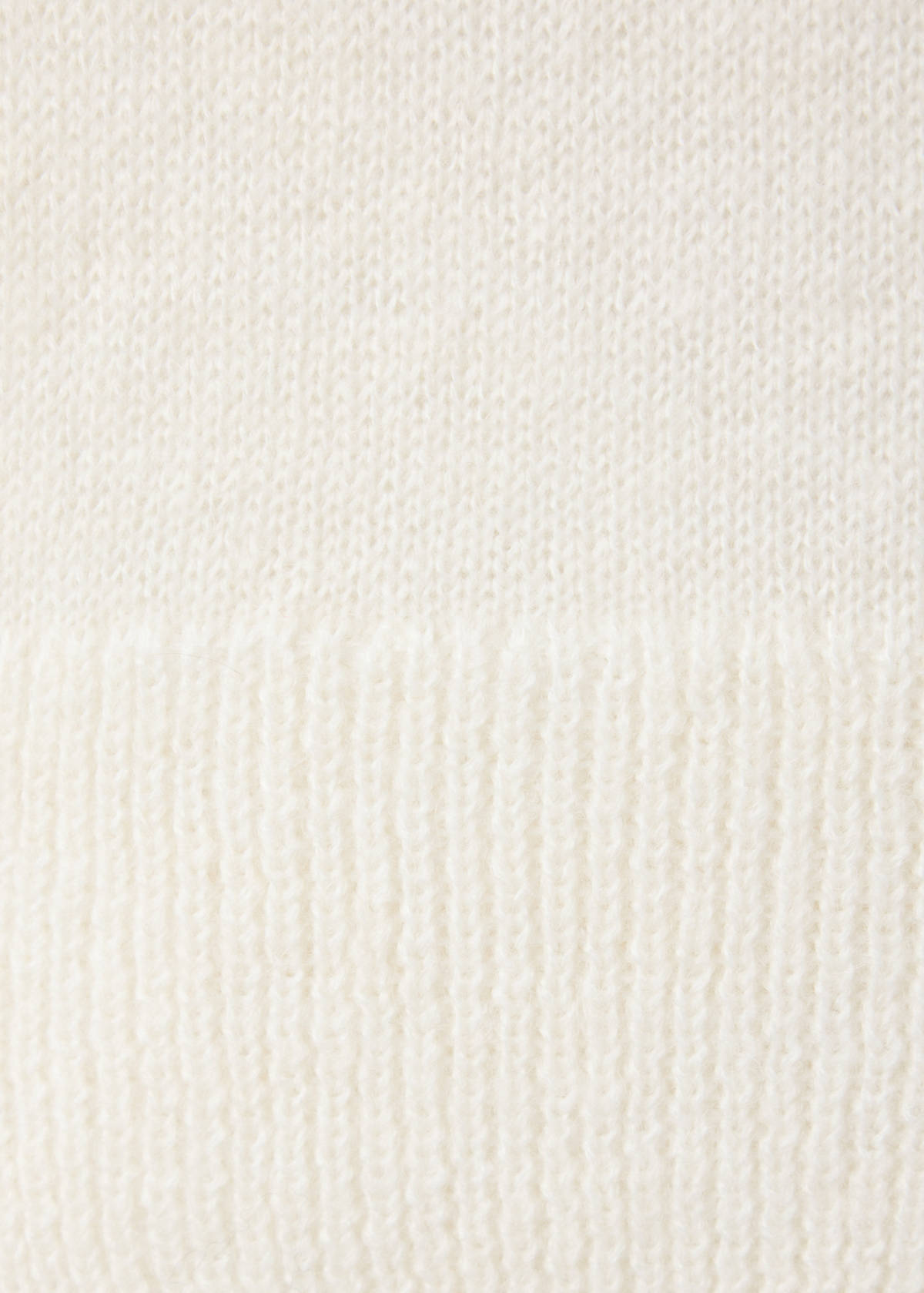 Turtleneck knit top — Ecru