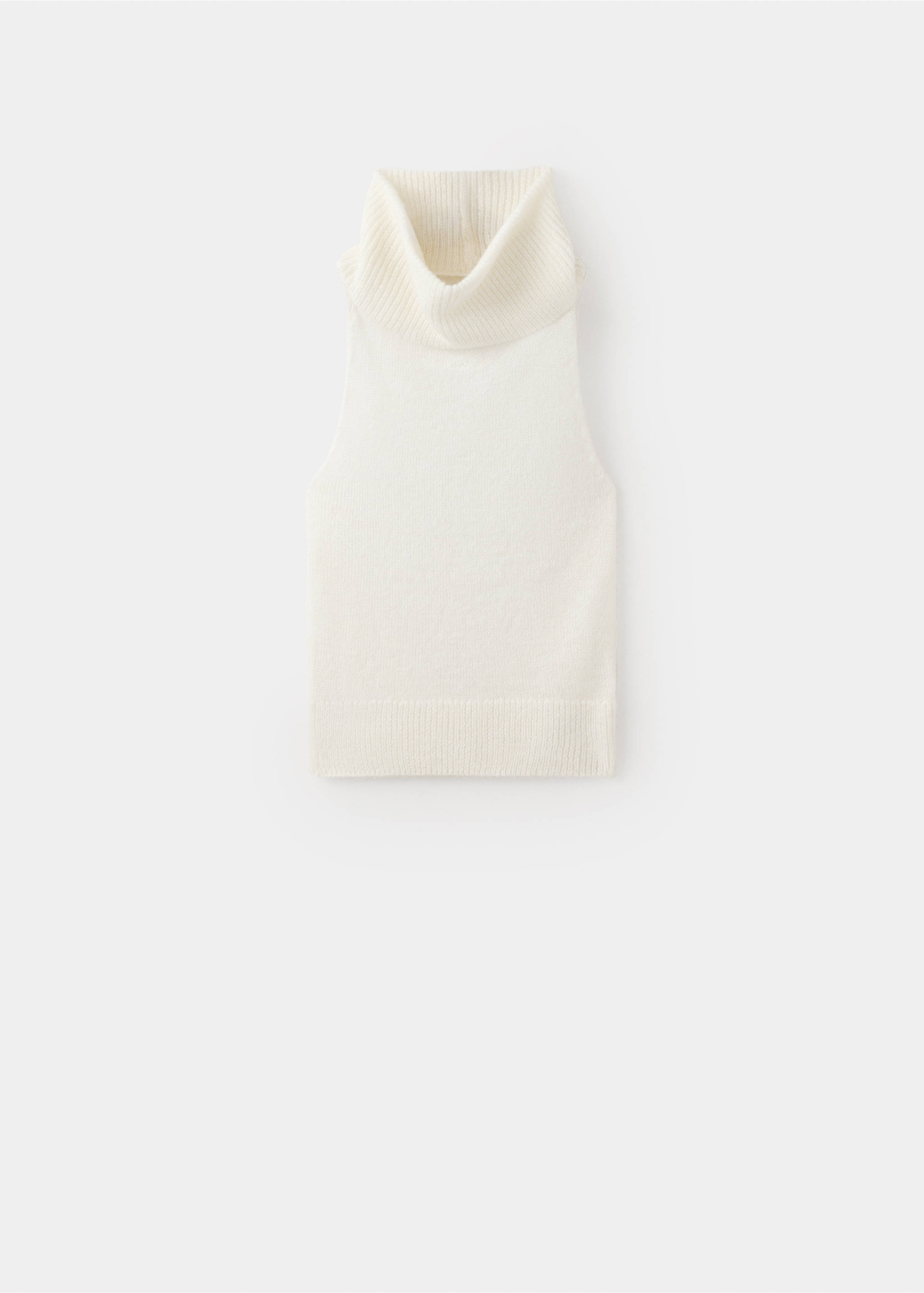 Turtleneck knit top - Article without model, Ecru. Ref: 37047938-00.