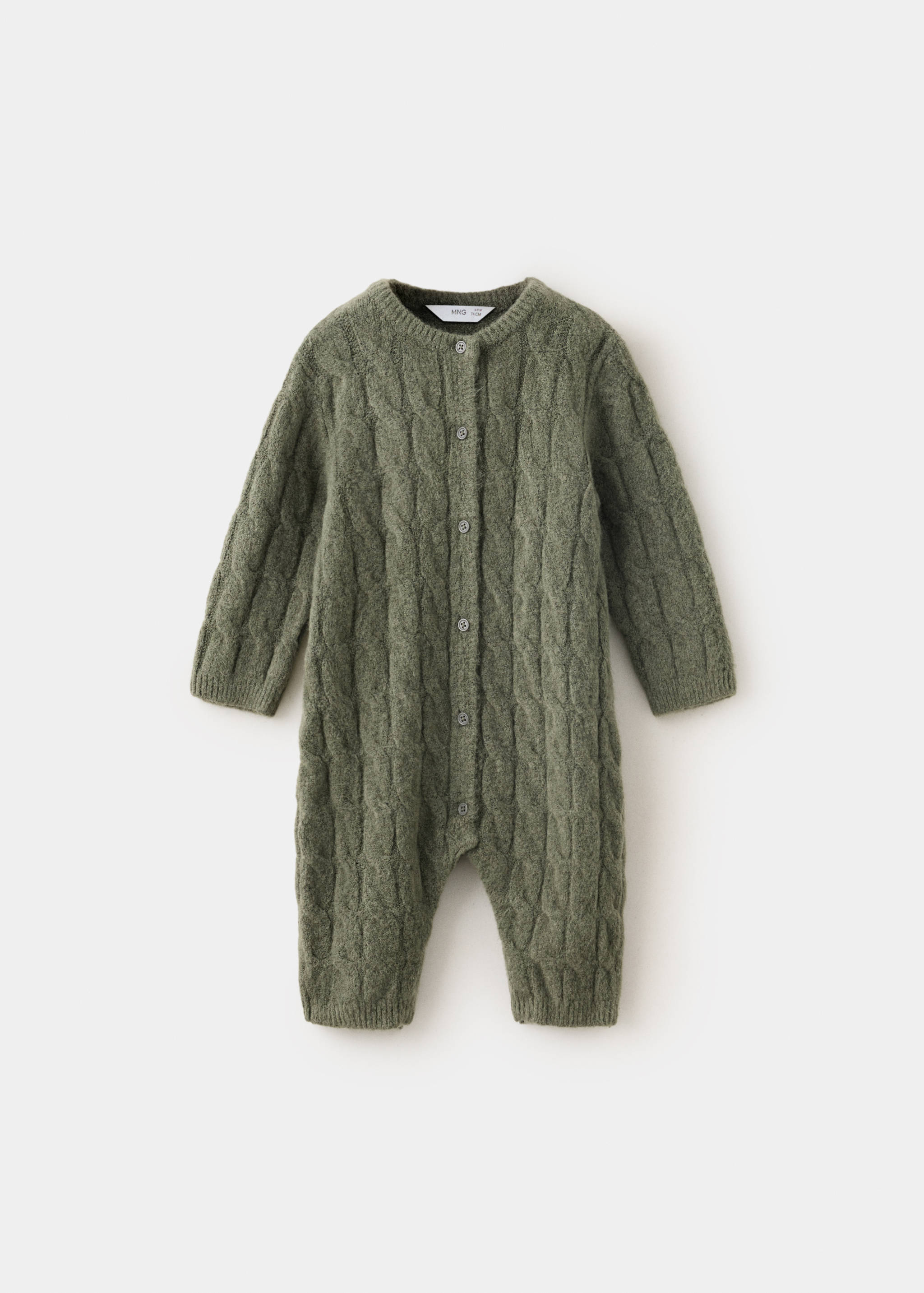 Langer Strick-Jumpsuit mit Zopfmuster - Artikel ohne Model