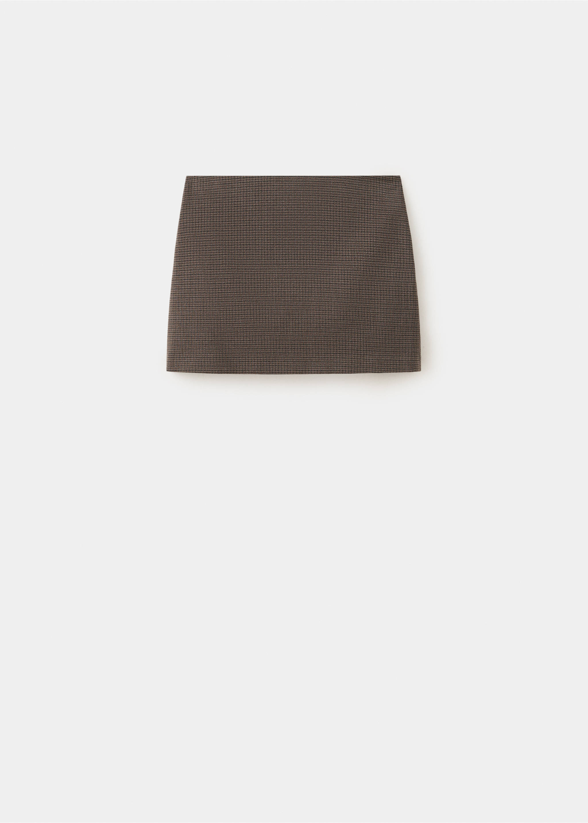 Houndstooth short skirt - Article without model, Medium Brown. Ref: 37047942-00.
