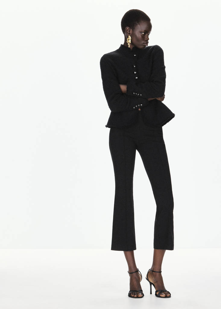 Jacket with stand collar and buttons by Mango