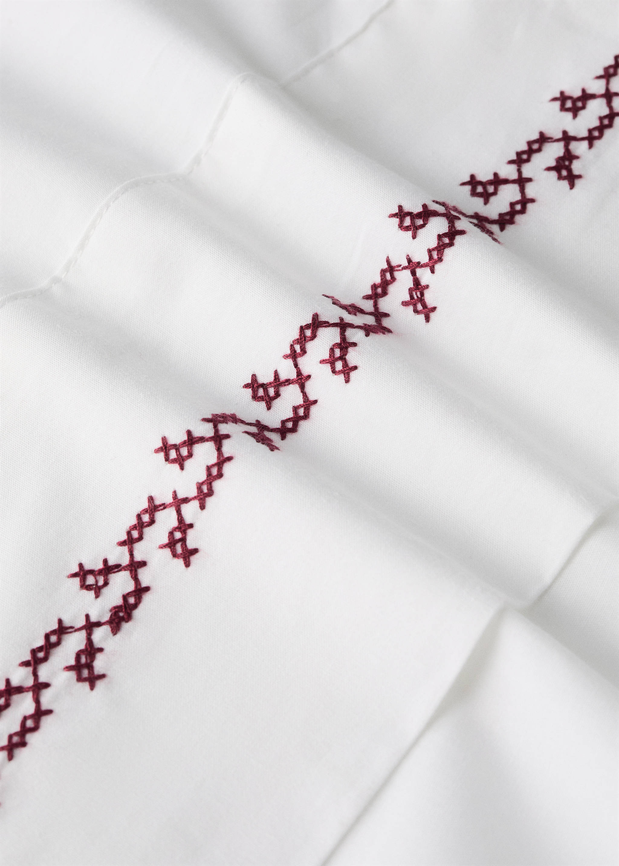 Geborduurd katoenen bovenlaken  Bed 150/160 cm - Detail van het artikel 1