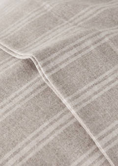 Striped flannel pillowcase cover 45 x 110 cm — Beige 3