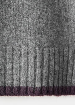 Contrast roll-neck jumper — Medium Heather Grey 6