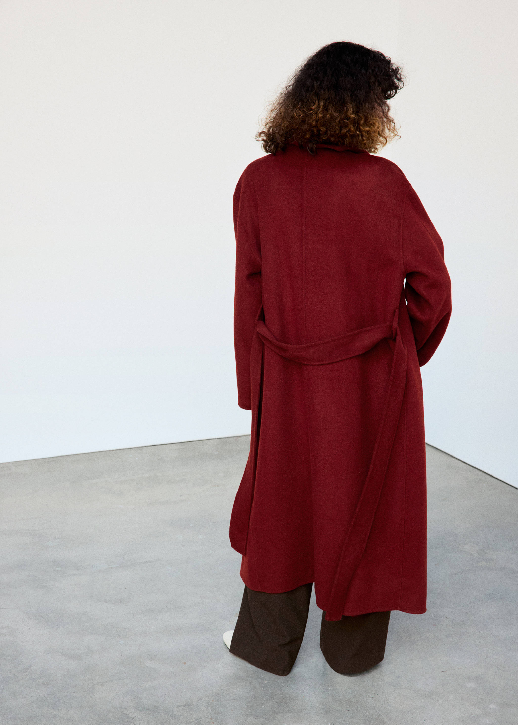 Manteau laine ceinture - Verso de l’article