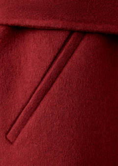 Wool coat with belt and oversized lapels — Red 7