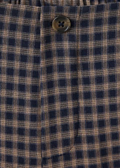 Wide-leg check trousers — Navy 2