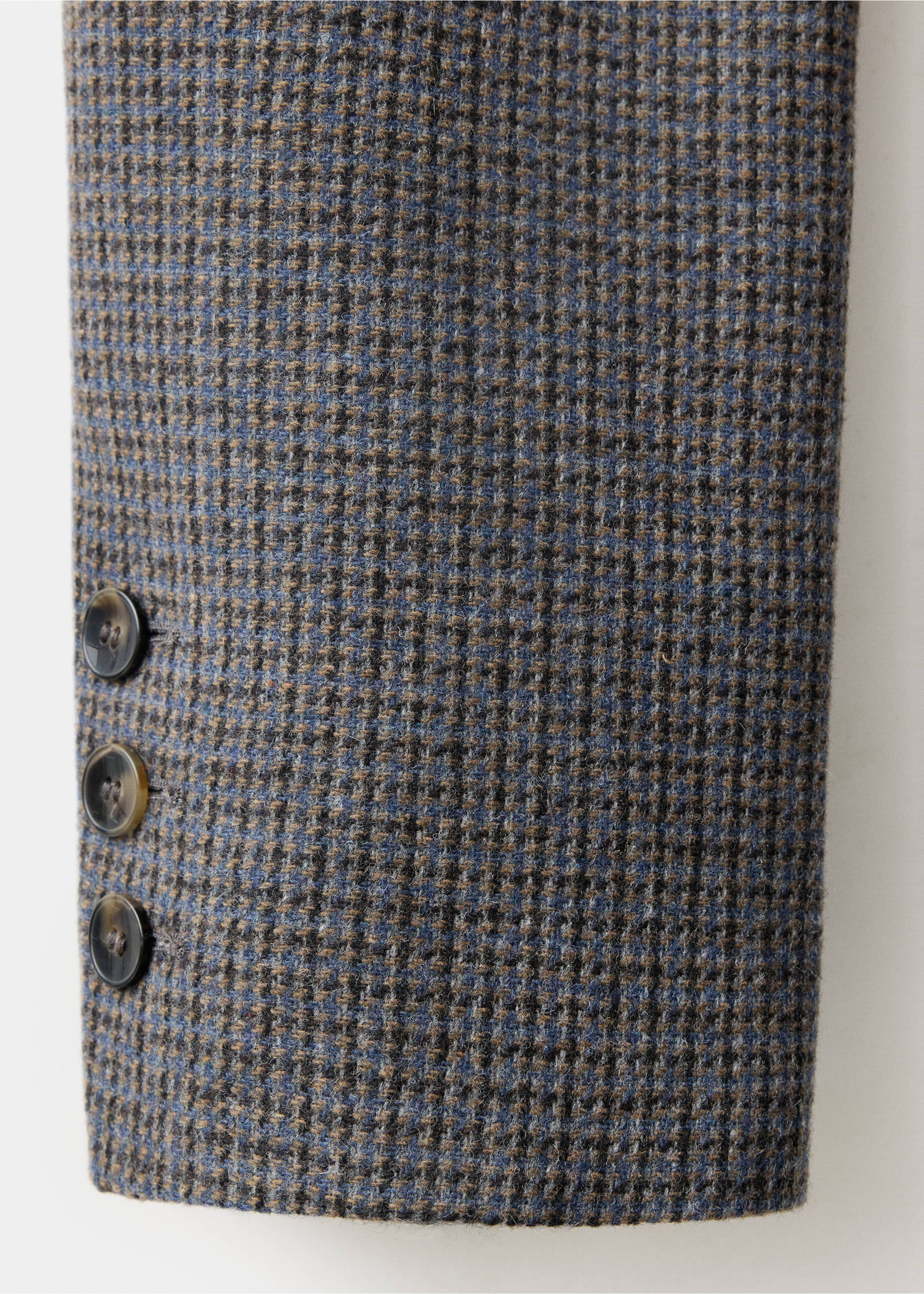 Blazer cintrée pied-de-poule - Détail de l'article 0, Bleu. Ref: 37048288-00.
