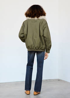 Parka with detachable fur collar — Khaki 12