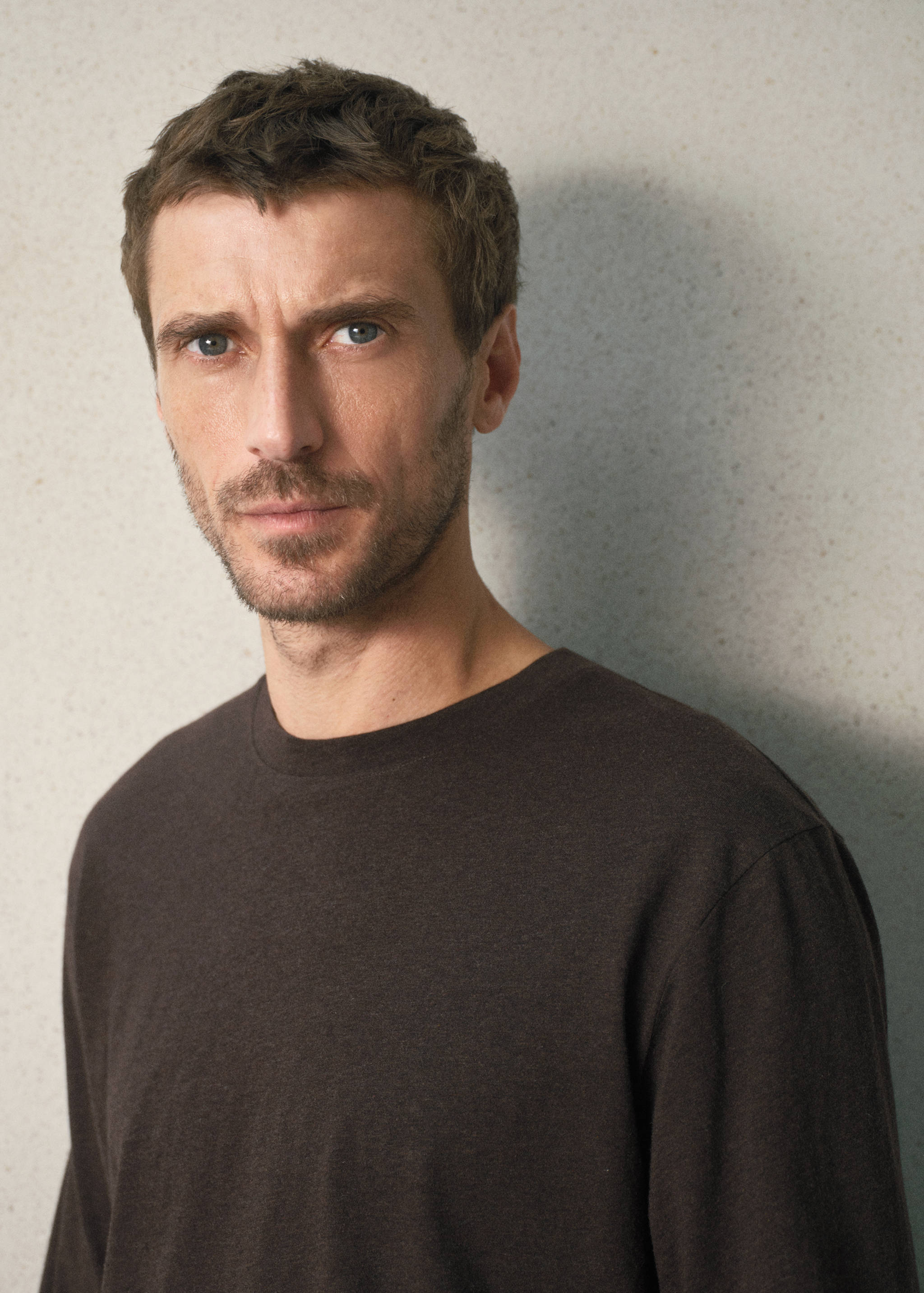 T-shirt coton mélangé cachemire regular fit - Détail de l'article 1