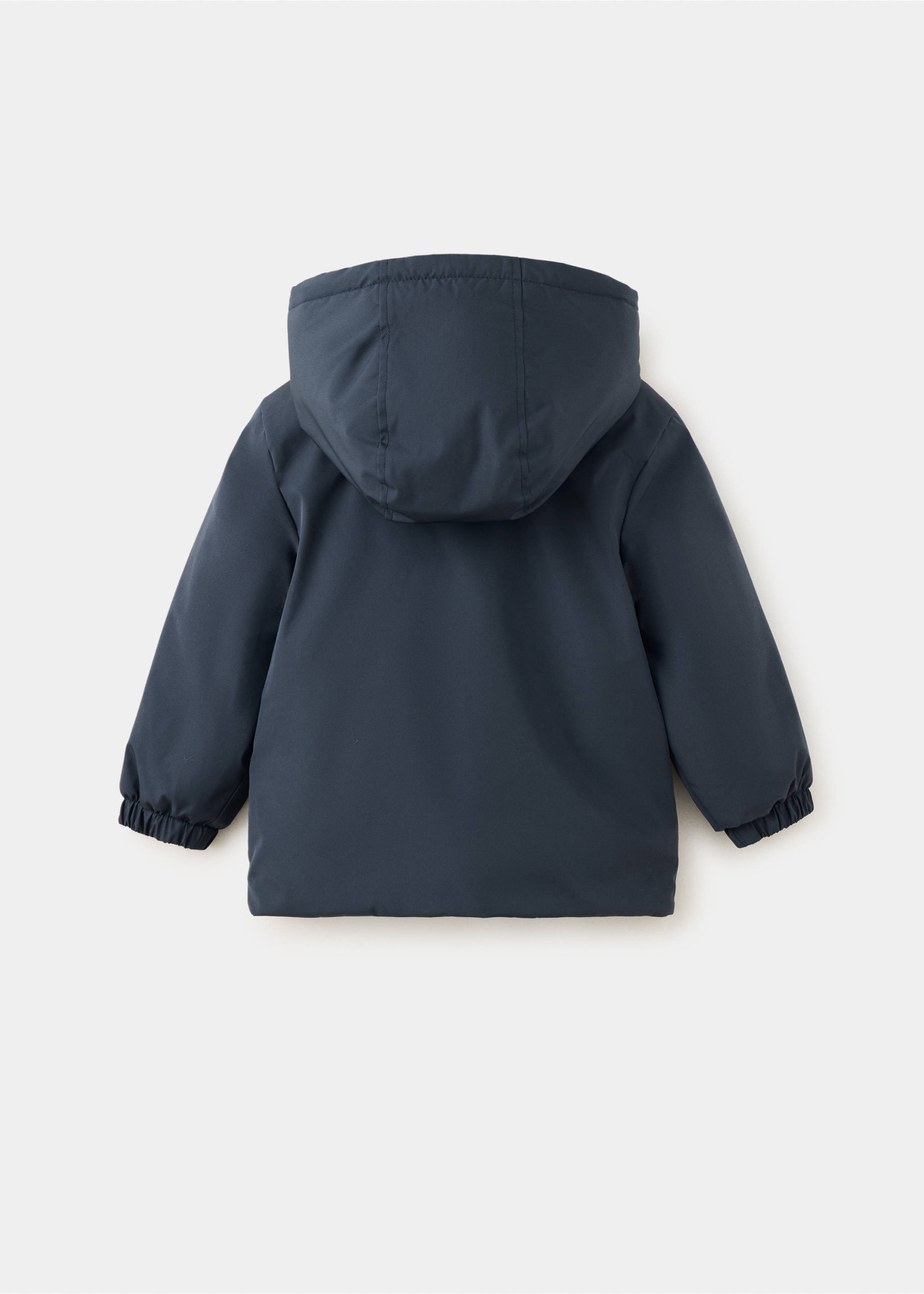 Dark navy blue hooded anorak, shown from the back., Dark Navy. Ref: 37049128-00.