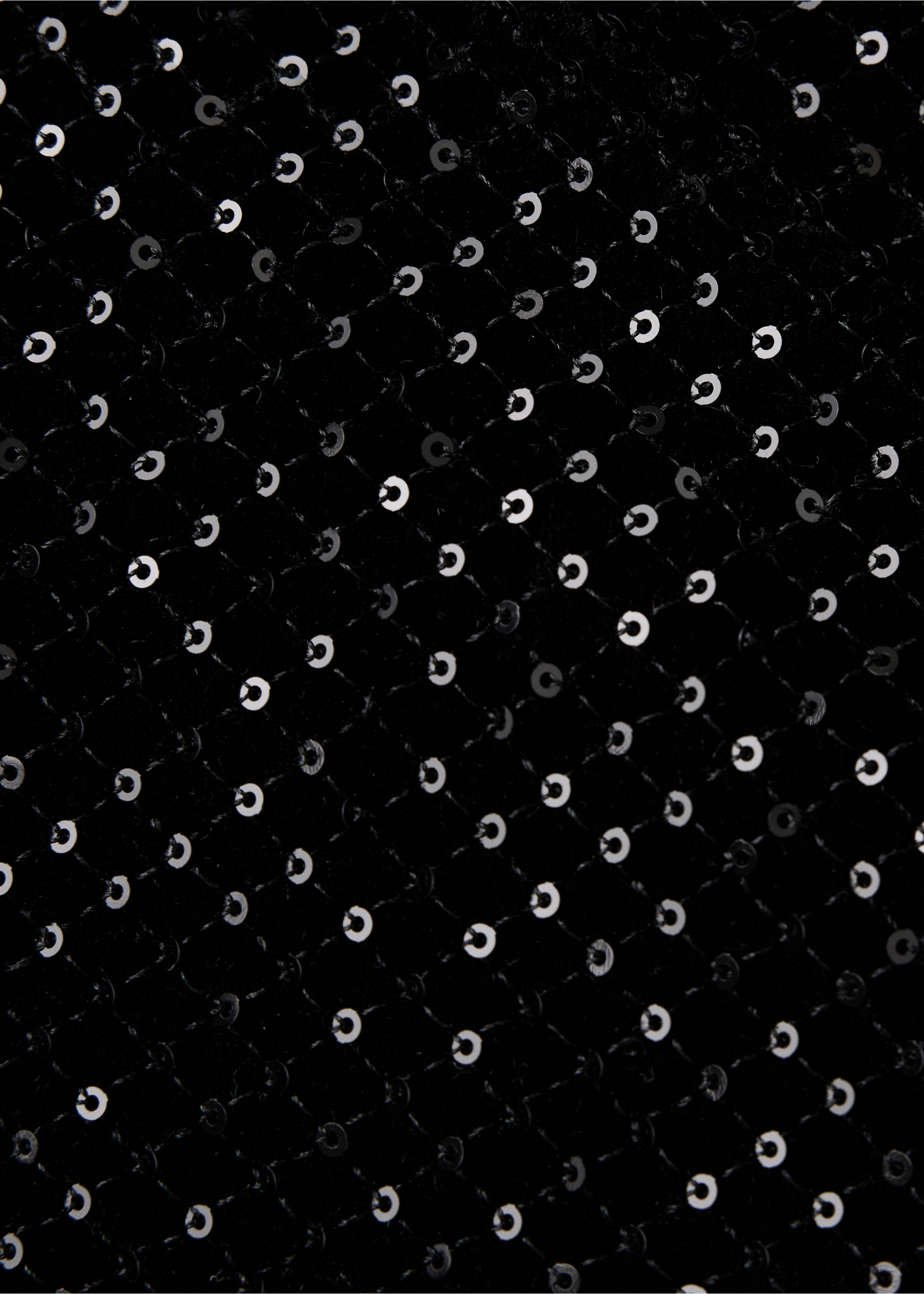 Close-up of black sequin fabric detail on shorts., Black. Ref: 37049129-00.