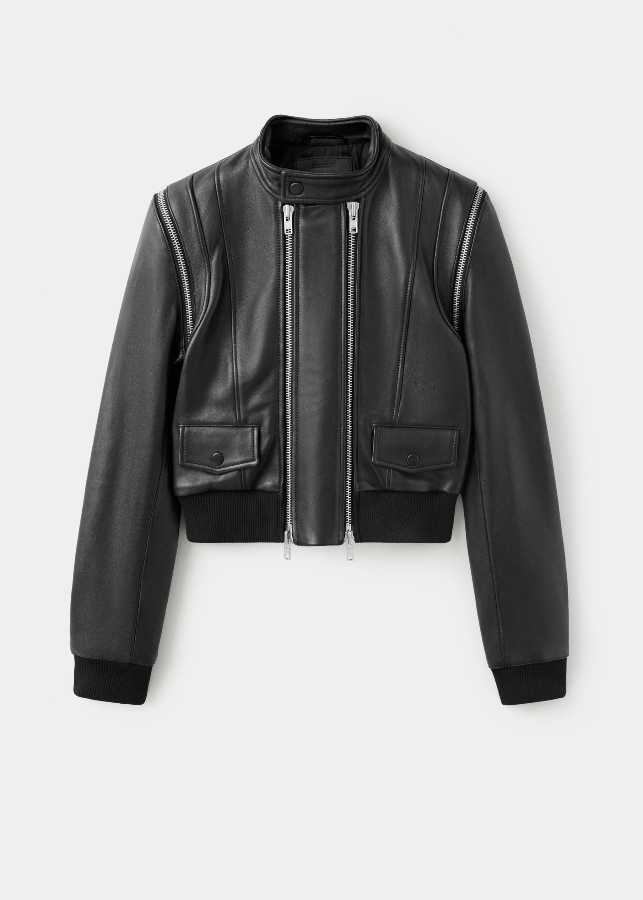 Leather biker jacket - Article without model