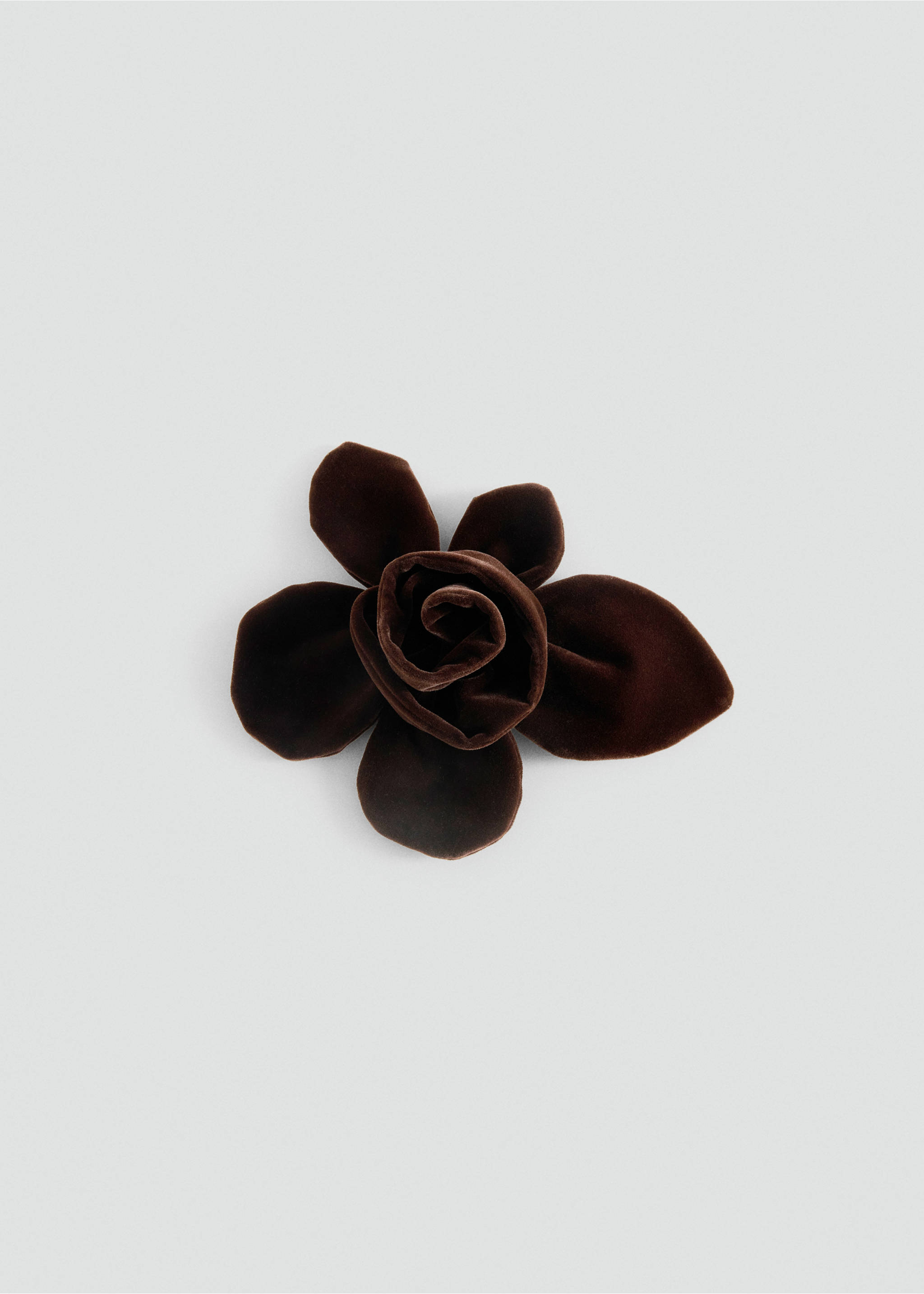 HAIRCLIP FLEUR - Article sans modèle, Chocolat. Ref: 37049215-00.
