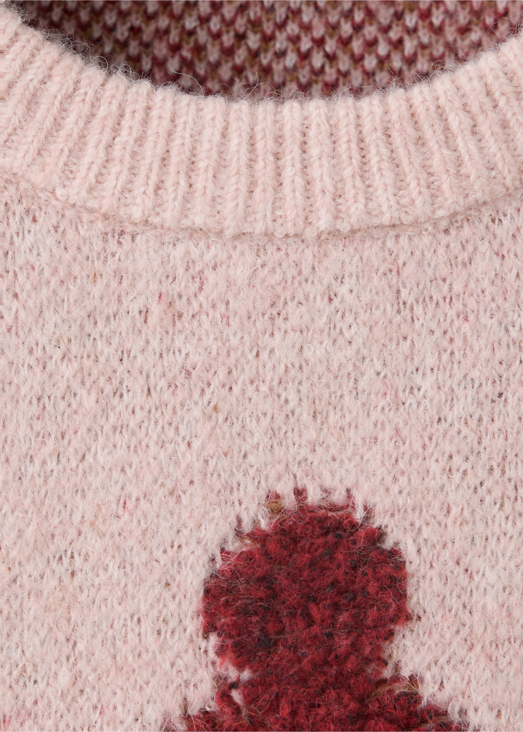 Weihnachtspullover mit Pailletten-Detail - Detail des Artikels 8, Rosa. Ref: 37049225-00.