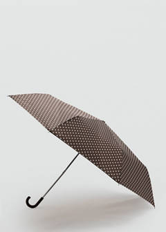 Mini polka dot print umbrella — Brown 2