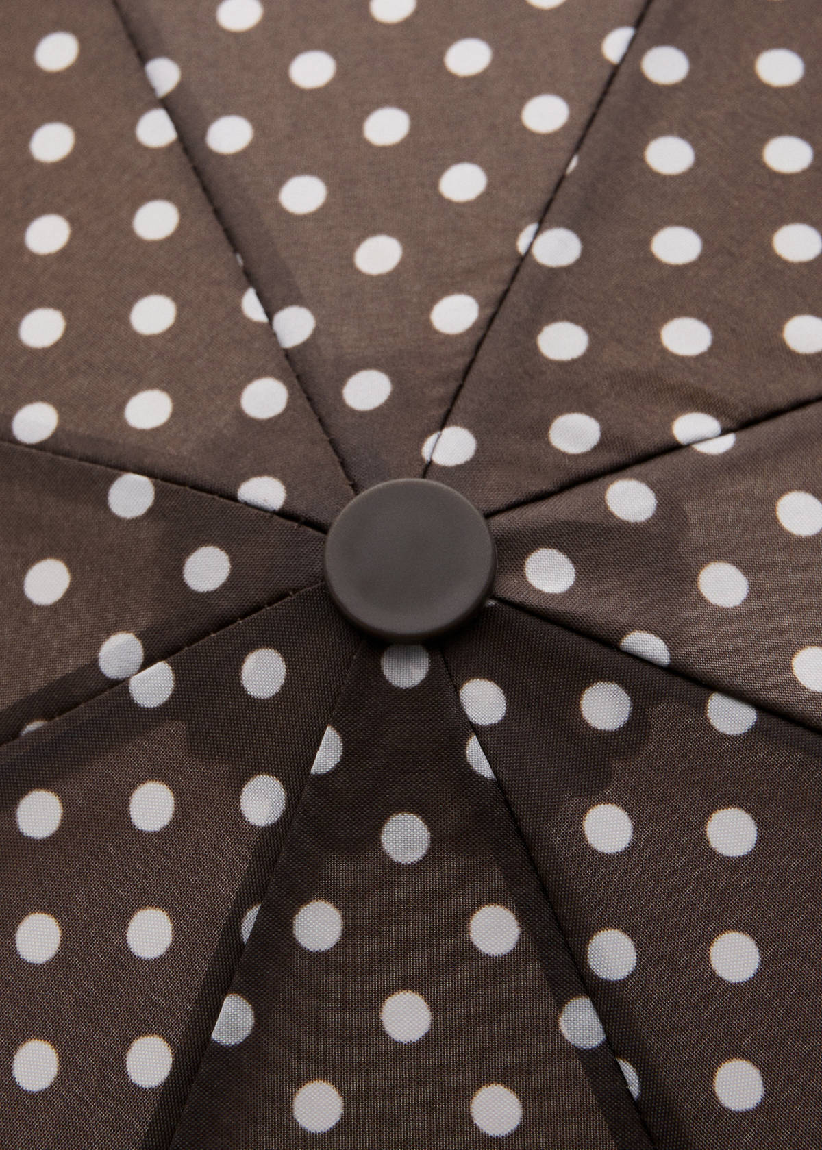 Mini polka dot print umbrella — Brown