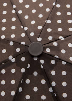 Mini polka dot print umbrella — Brown 3