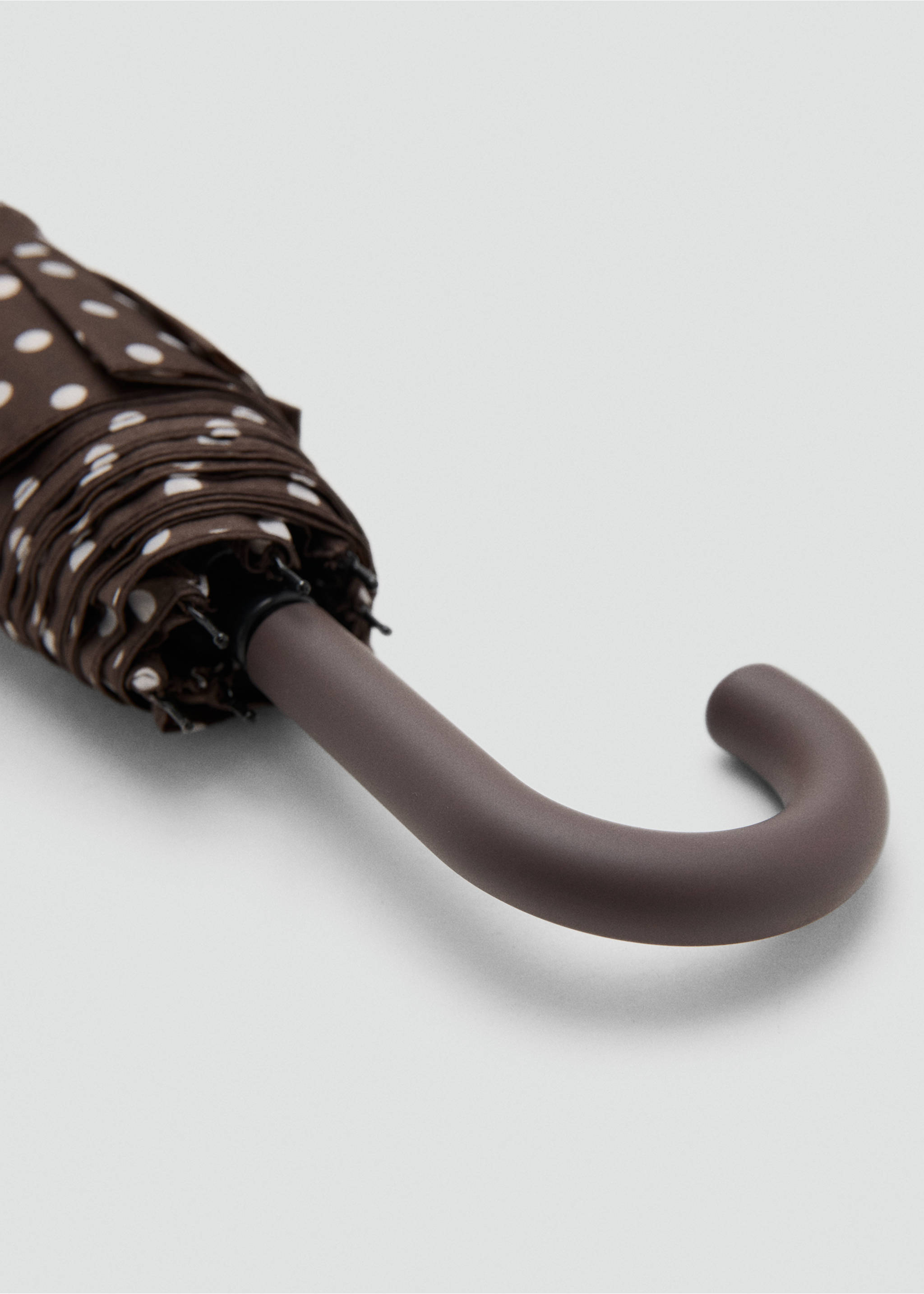 Зонт с принтом в мелкий горошек - Деталь изделия 2, Коричневый. Ref: 37051327-00.