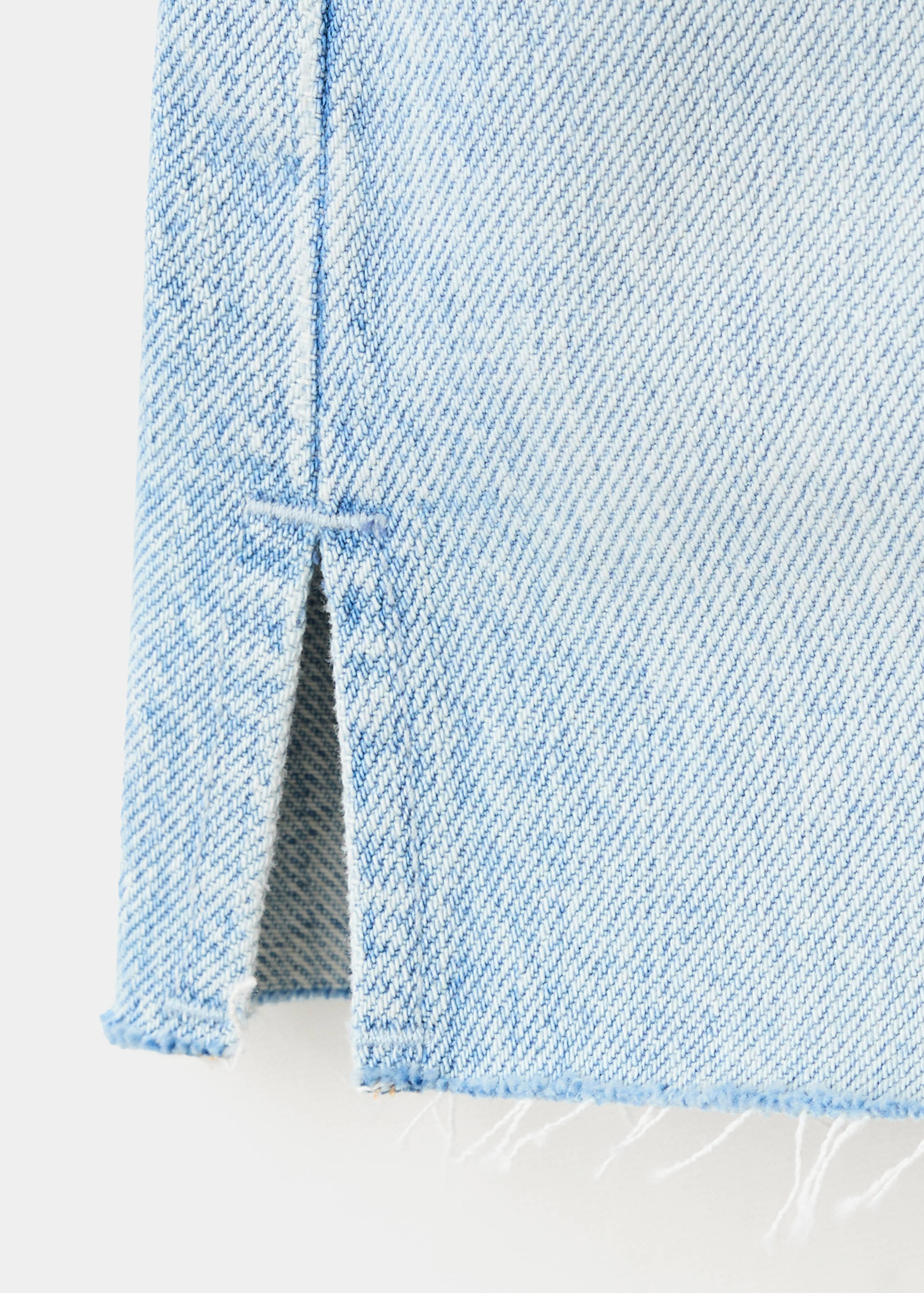 Short en jean revers effilochés - Détail de l'article 0