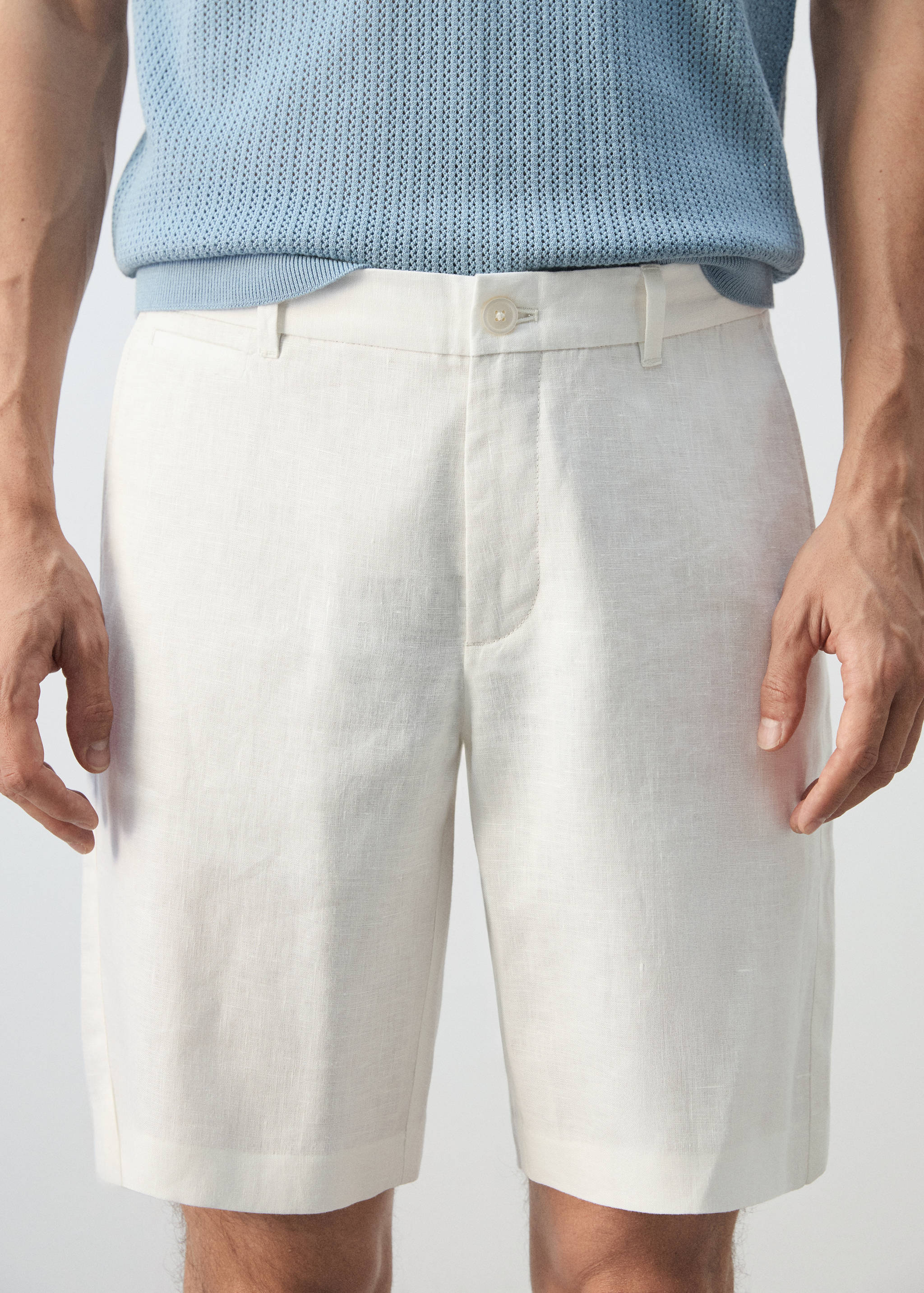 Bermudas slim fit 100% lino - Detalle del artículo 1