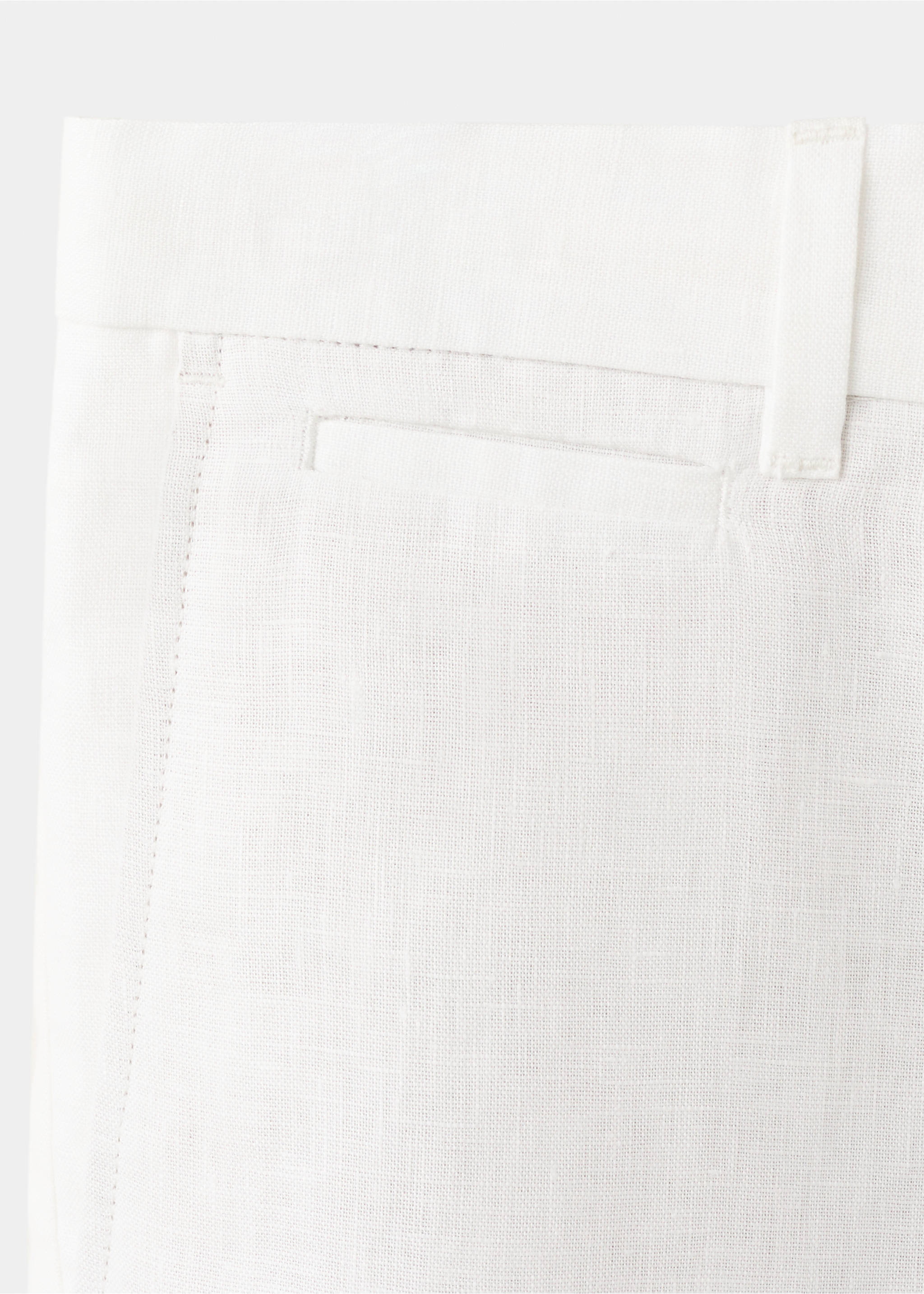 Bermudas slim fit 100% lino - Detalle del artículo 0, Blanco roto. Ref: 37051330-00.