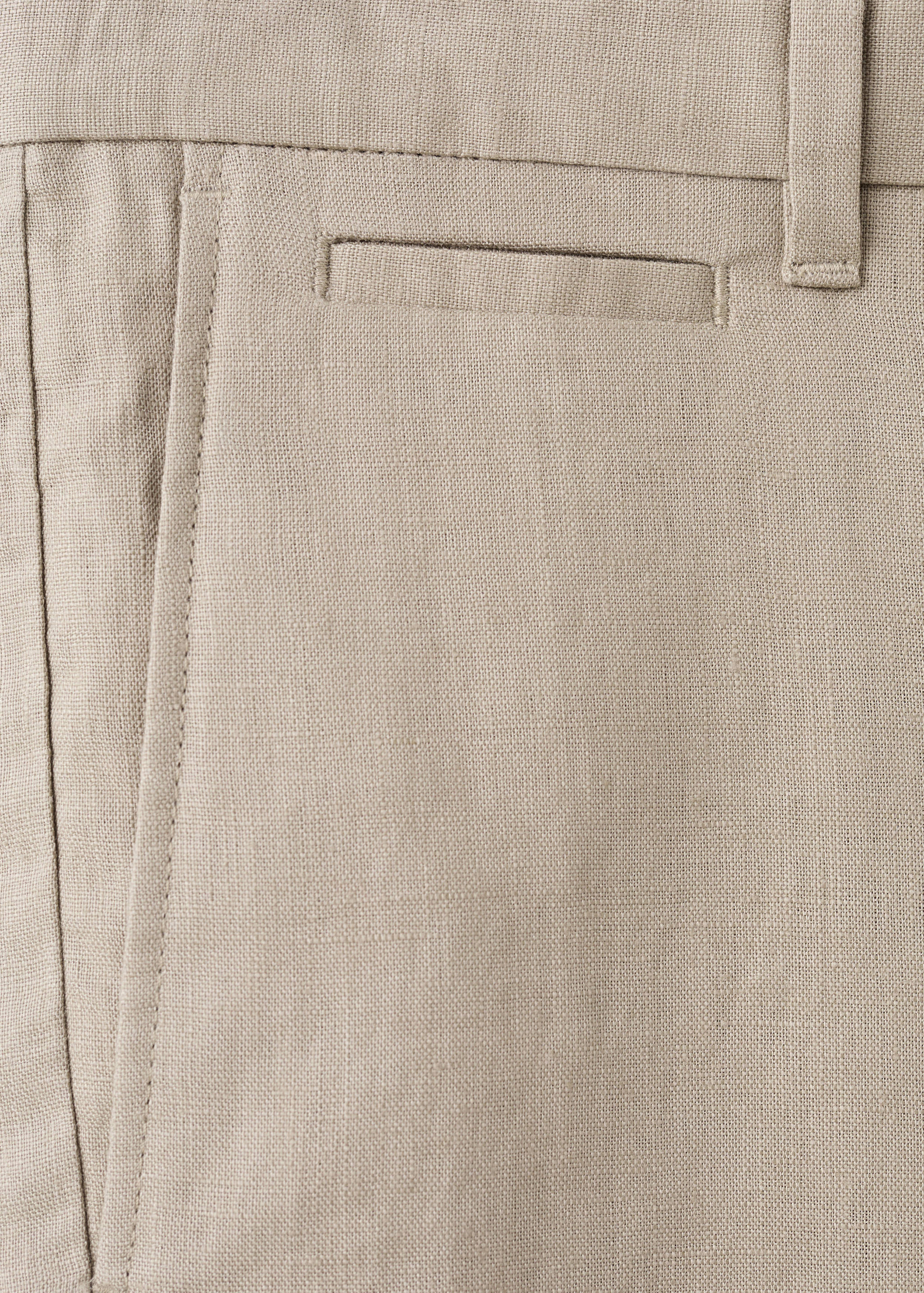 Bermuda slim-fit 100 % lin - Détail de l'article 8