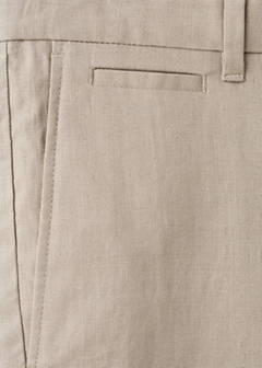 Slim-fit 100% linen bermuda shorts — Medium Brown 9