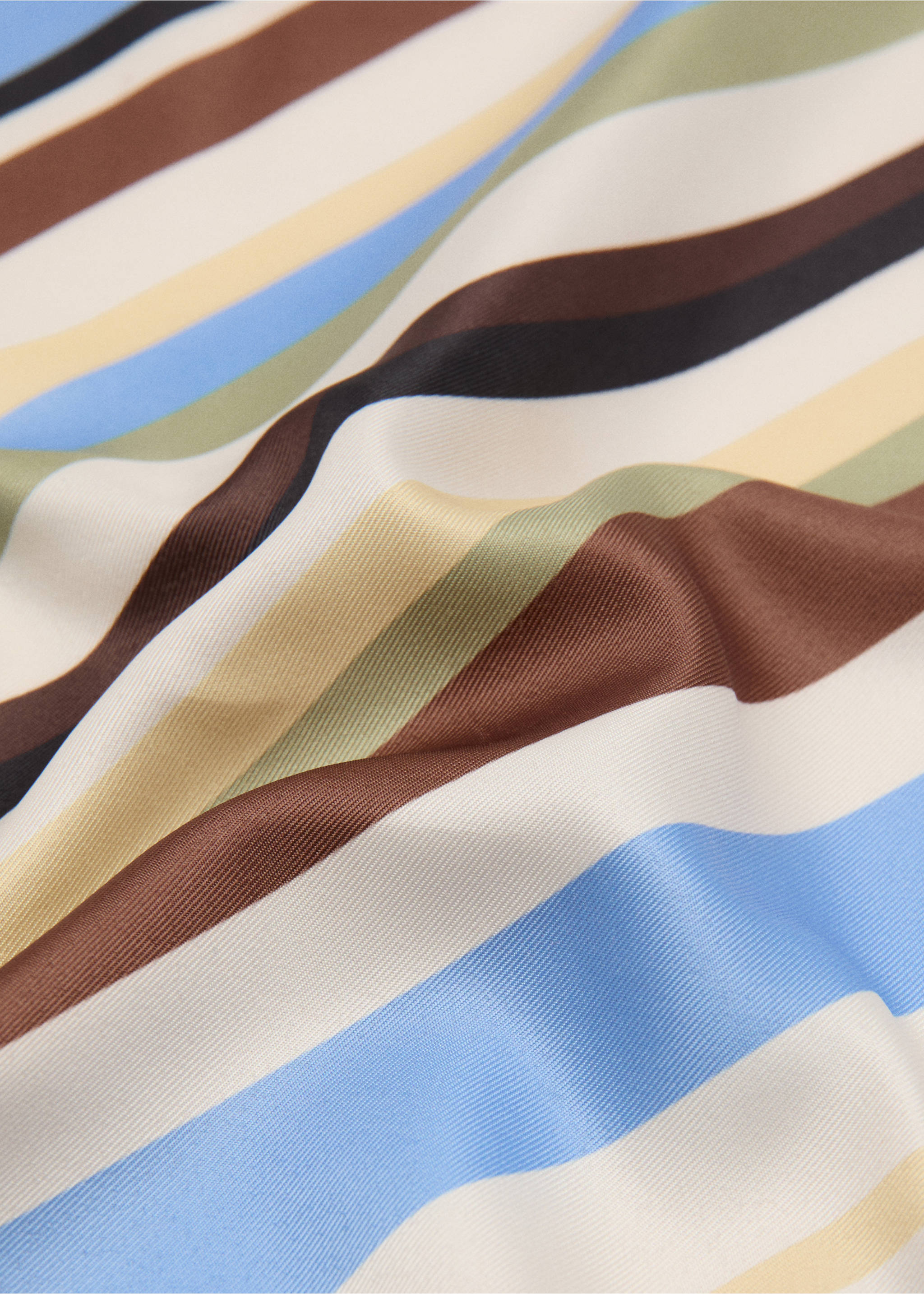 Check printed scarf - Medium plane, Green. Ref: 37051331-00.