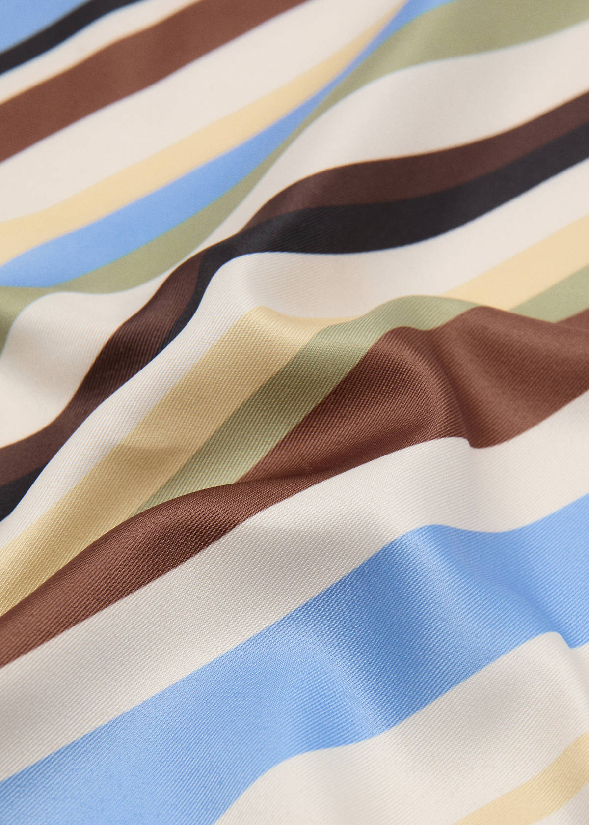 Striped printed scarf — Green