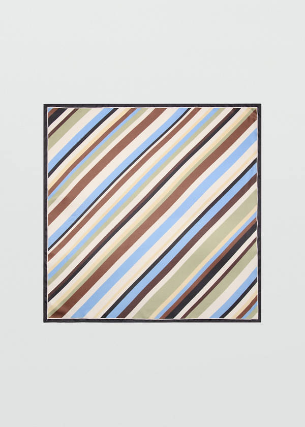 Striped printed scarf — Green