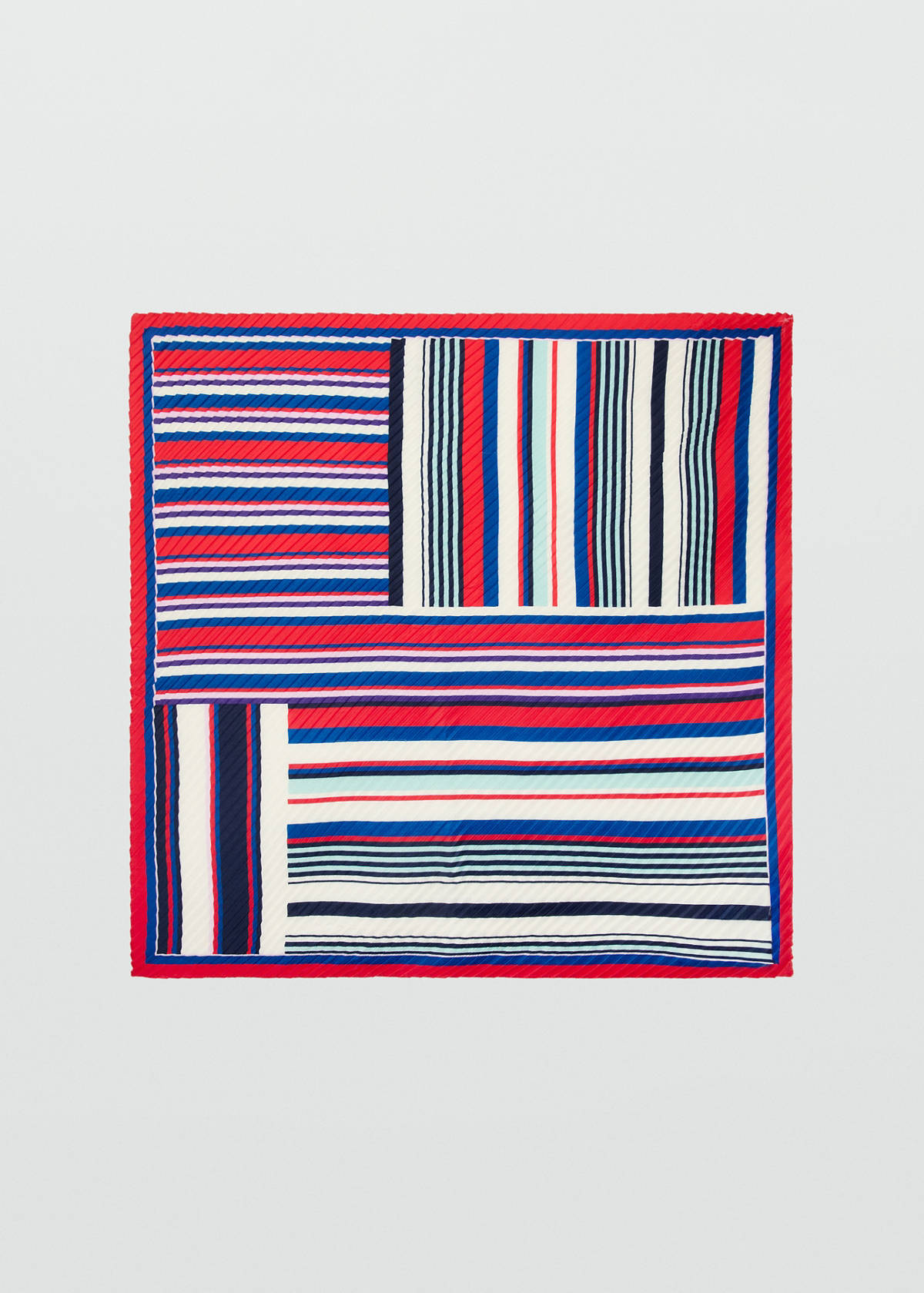 Textured print scarf — Red