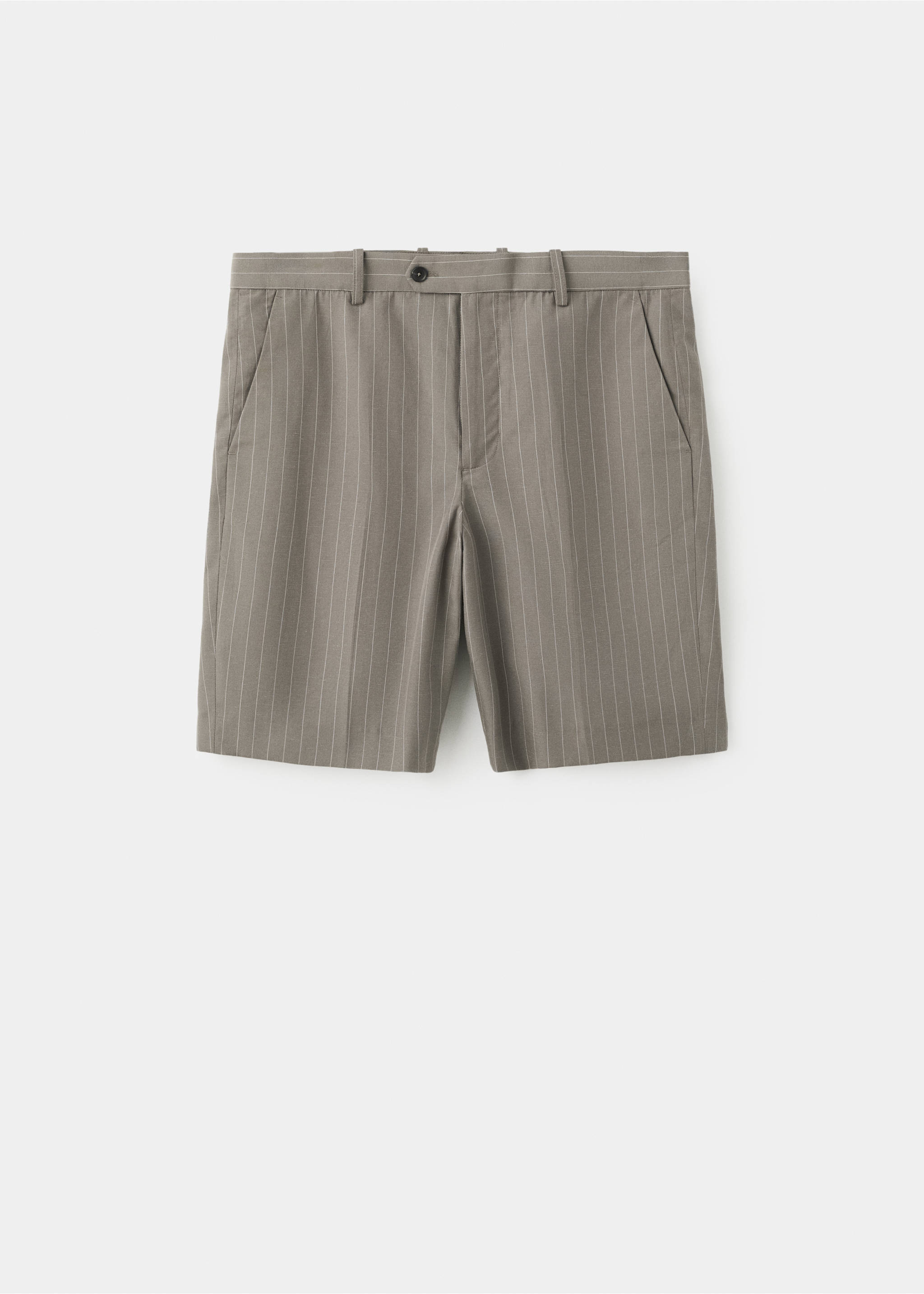 Bermudas lino lyocell rayas - Artículo sin modelo, Gris visón. Ref: 37051335-00.