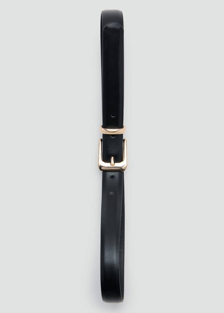 Square buckle belt — Black