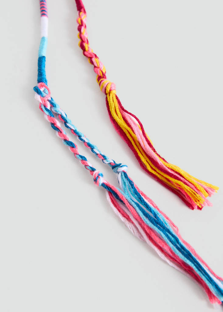 Geflochtener Haarspange — Rosa